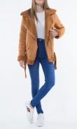 Veste camel style aviateur