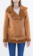 Veste camel style aviateur