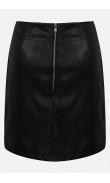 Black skirt in imitation leather