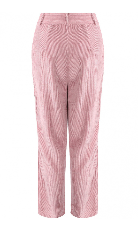 Pink velvet pants