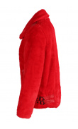 Red jacket fake fur