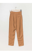 Pantalon cigarette camel à ceinture