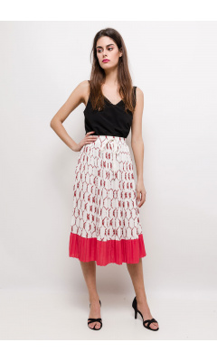 Printed midi skirt