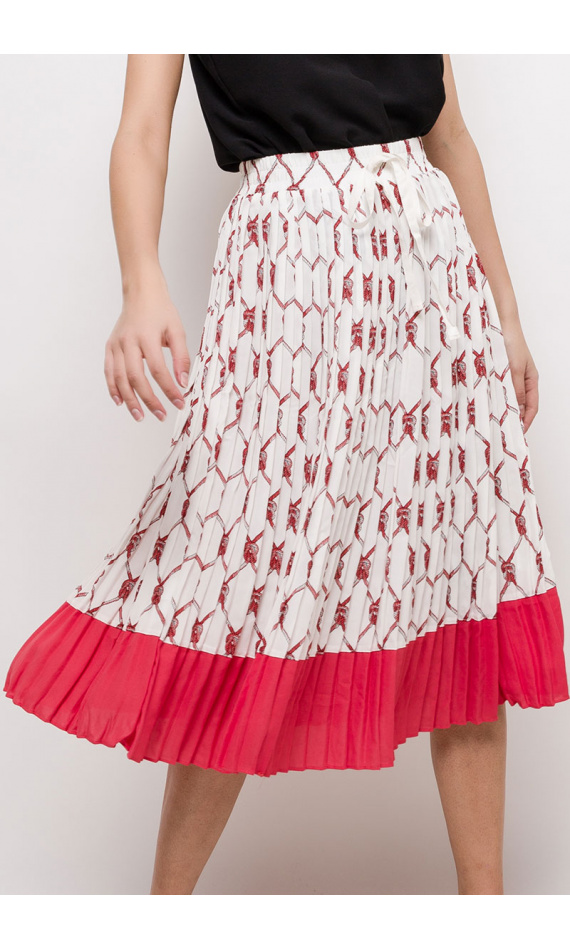 Printed midi skirt