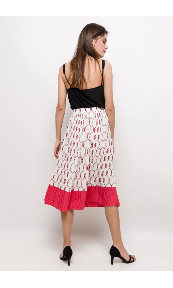 Printed midi skirt