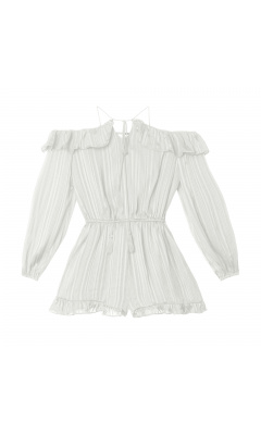 Bare-shouldered playsuit