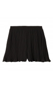 Black pleated shorts