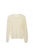 Round neck cream sweater