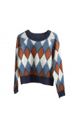 Pull en maille losange