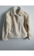 Fur imitation cream jacket