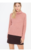 Pink turtleneck sweater