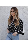 Polka-dot black bodysuit