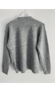 Pull gris avec insert de chemisier