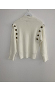 White high neck sweater