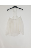 White blouse hook high neck