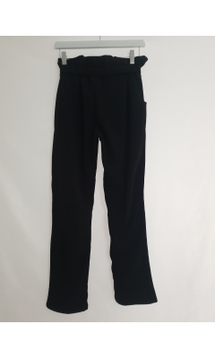 Pantalon cigarette noir taille haute